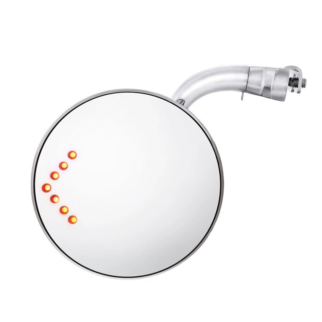 Peep Mirror with LED Turn Signal for Universal Stainless Steel (4 inch)