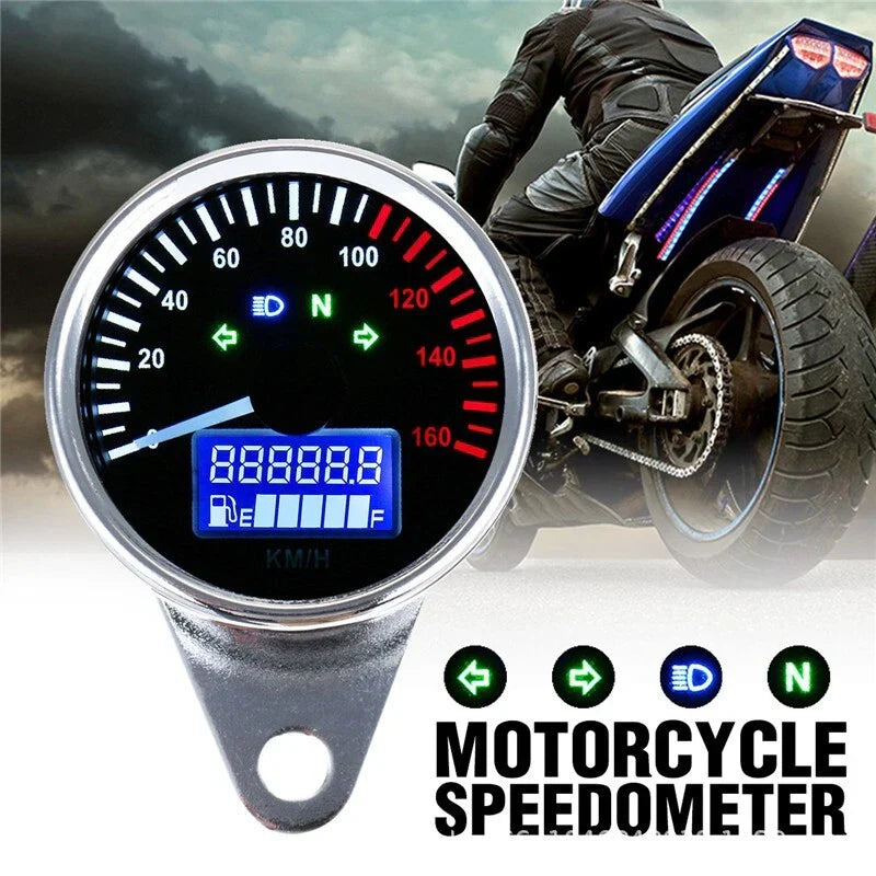 LED Digital LCD Speedometer Tachometer Gauge for Universal Motorcycle