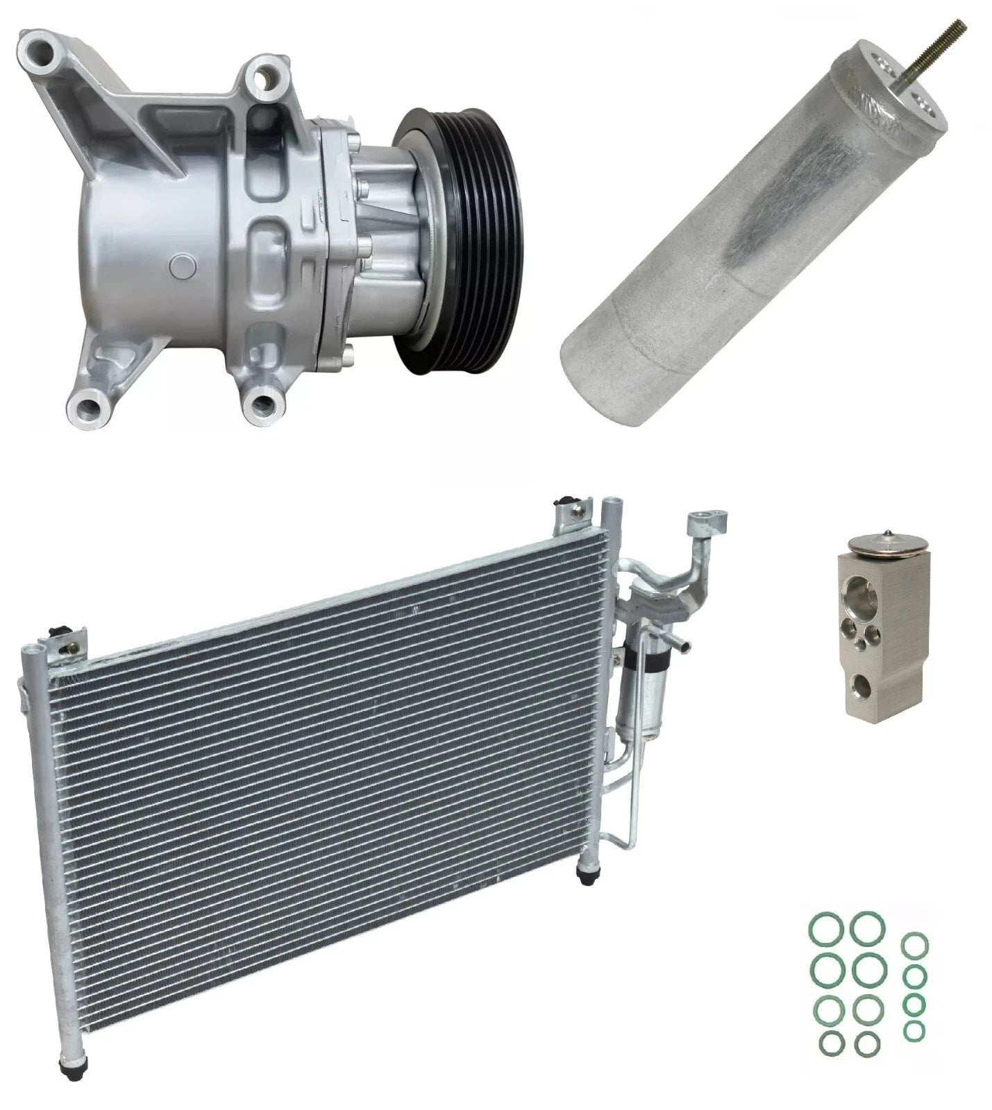 A/C Compressor Kit with Condenser for Mazda 2 1.5L (2011–2014)