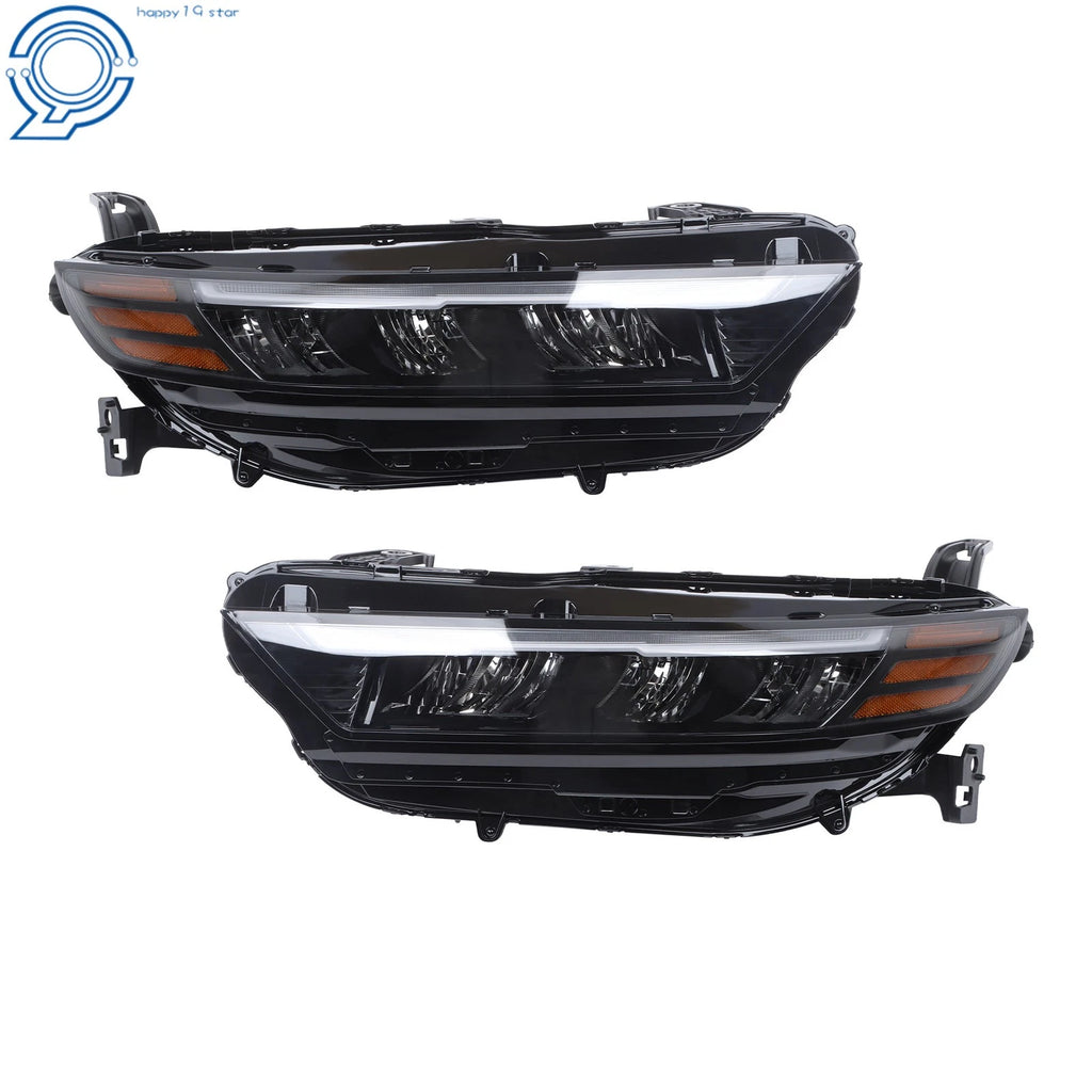 2X Full LED Headlight for Honda Accord (2023-2024) Black w/DRL Pair