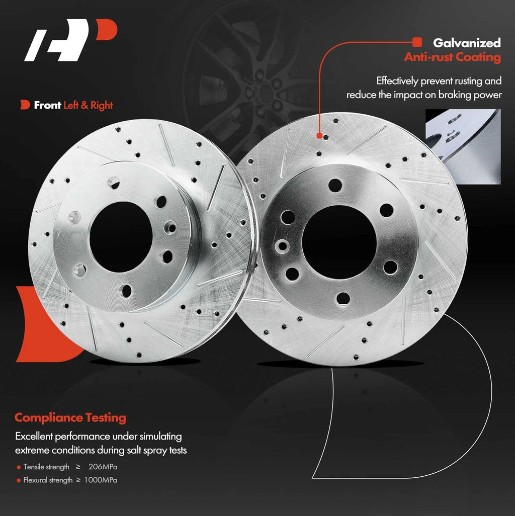 Front Drilled Brake Rotors for Mercedes-Benz Sprinter 2500 (2010–2021)