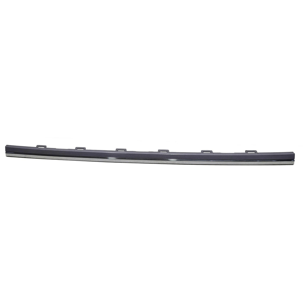 Front Center Bumper Cover Molding Replacement for Gray Chrome ABS Plastic