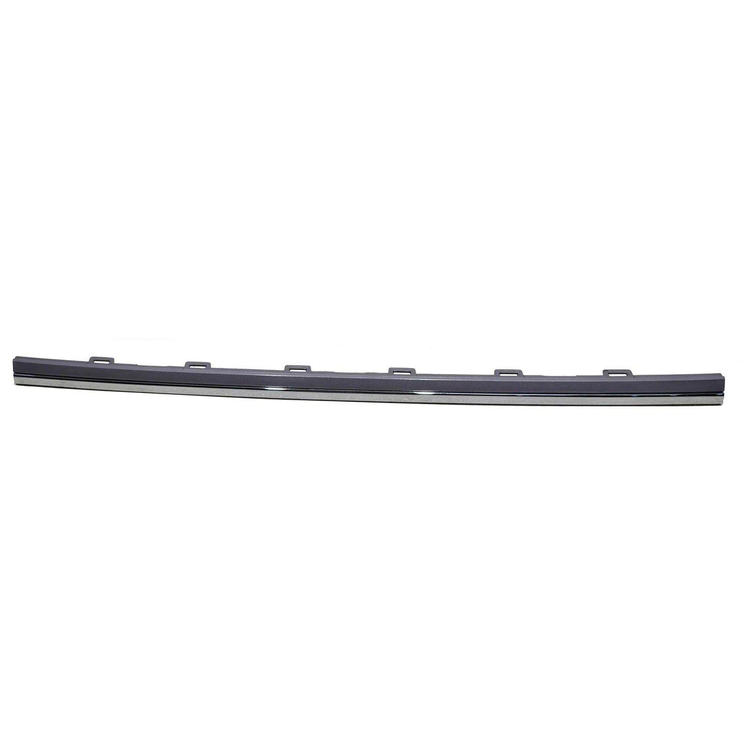 Front Center Bumper Cover Molding Replacement for Gray Chrome ABS Plastic