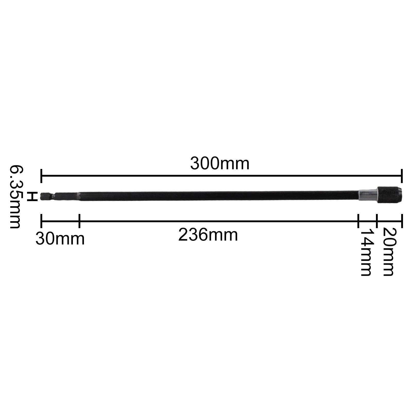 Quick Release Bit Holder for Drill (300mm, Chrome Vanadium Steel)