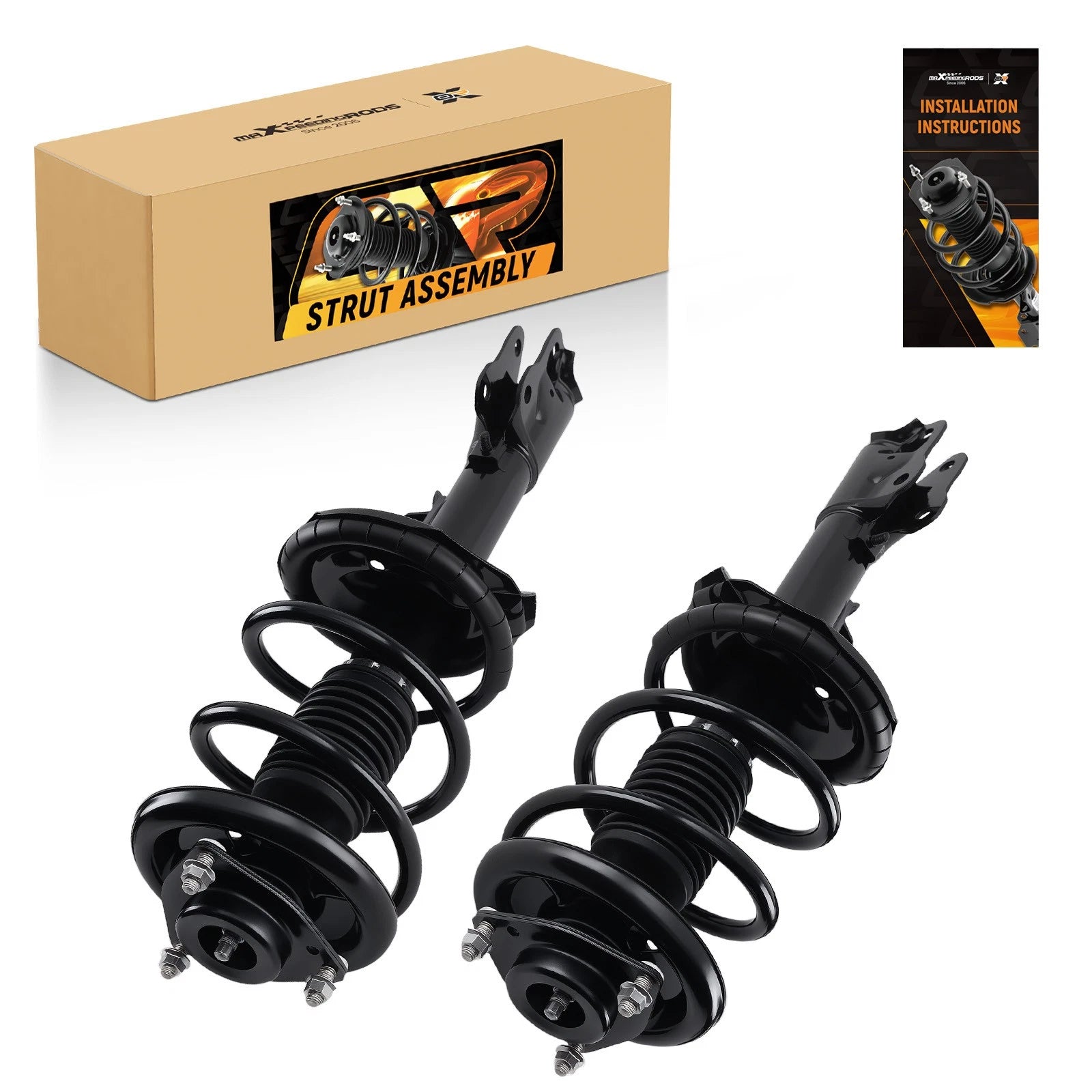 2X Front Struts Shock & Coil Springs Assembly for Mitsubishi Outlander (2007–2009)