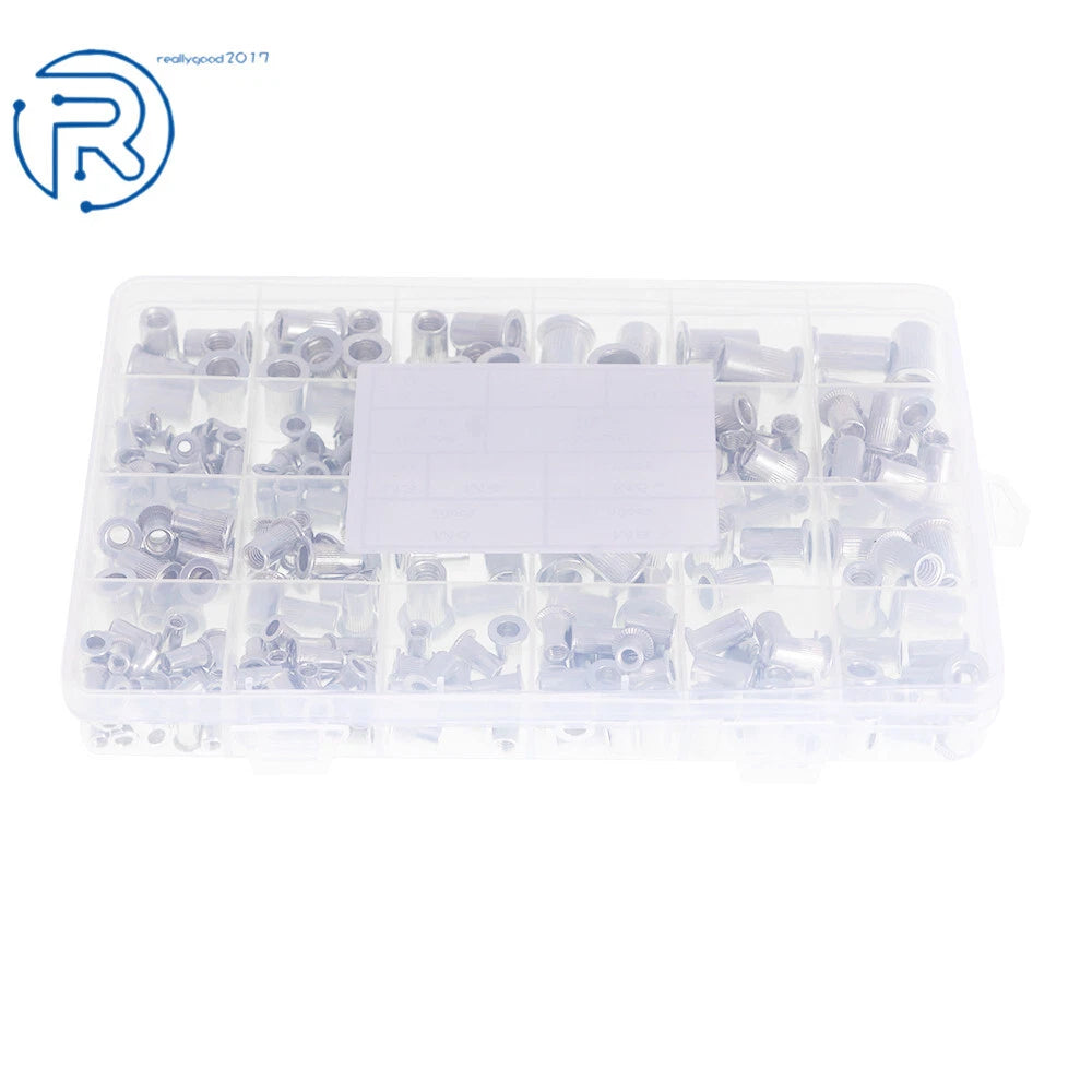 Set of 300 Aluminum Rivet Nuts for Various Applications