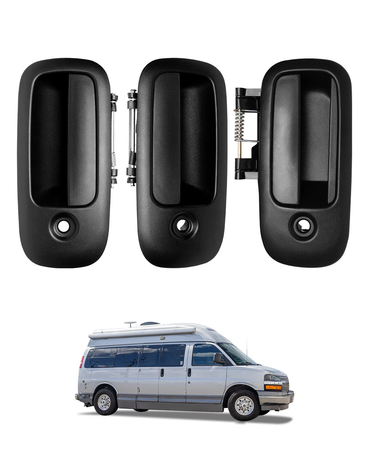 3X Exterior Door Handle Set for Chevy Express GMC Savana (2010–2022)