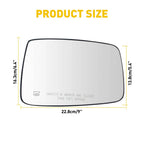 2X Heated Towing Mirror Glass for Dodge Ram 1500 2500 3500 (2002-2018)