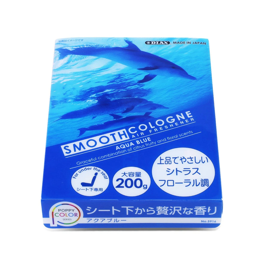 Smooth Cologne Air Freshener for All Vehicles (200g, Aqua Blue Scent)