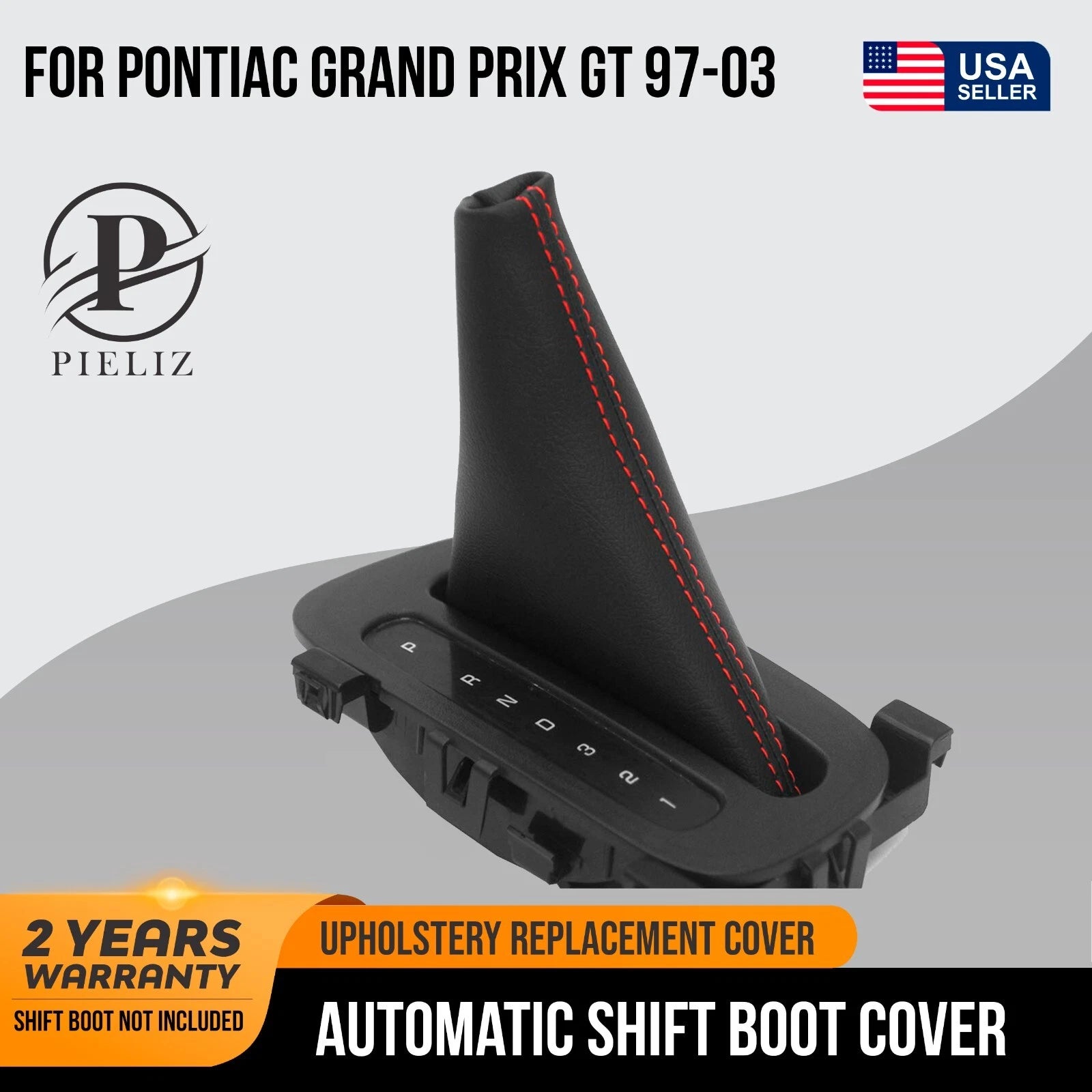 Automatic Shift Boot for Pontiac Grand Prix (1997–2003) Red Stitch