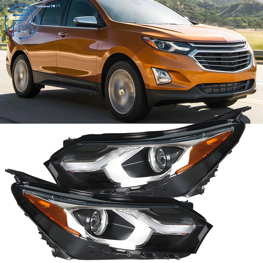 Set of 2 Halogen Headlights with LED DRL for Chevy Equinox (2018–2020)