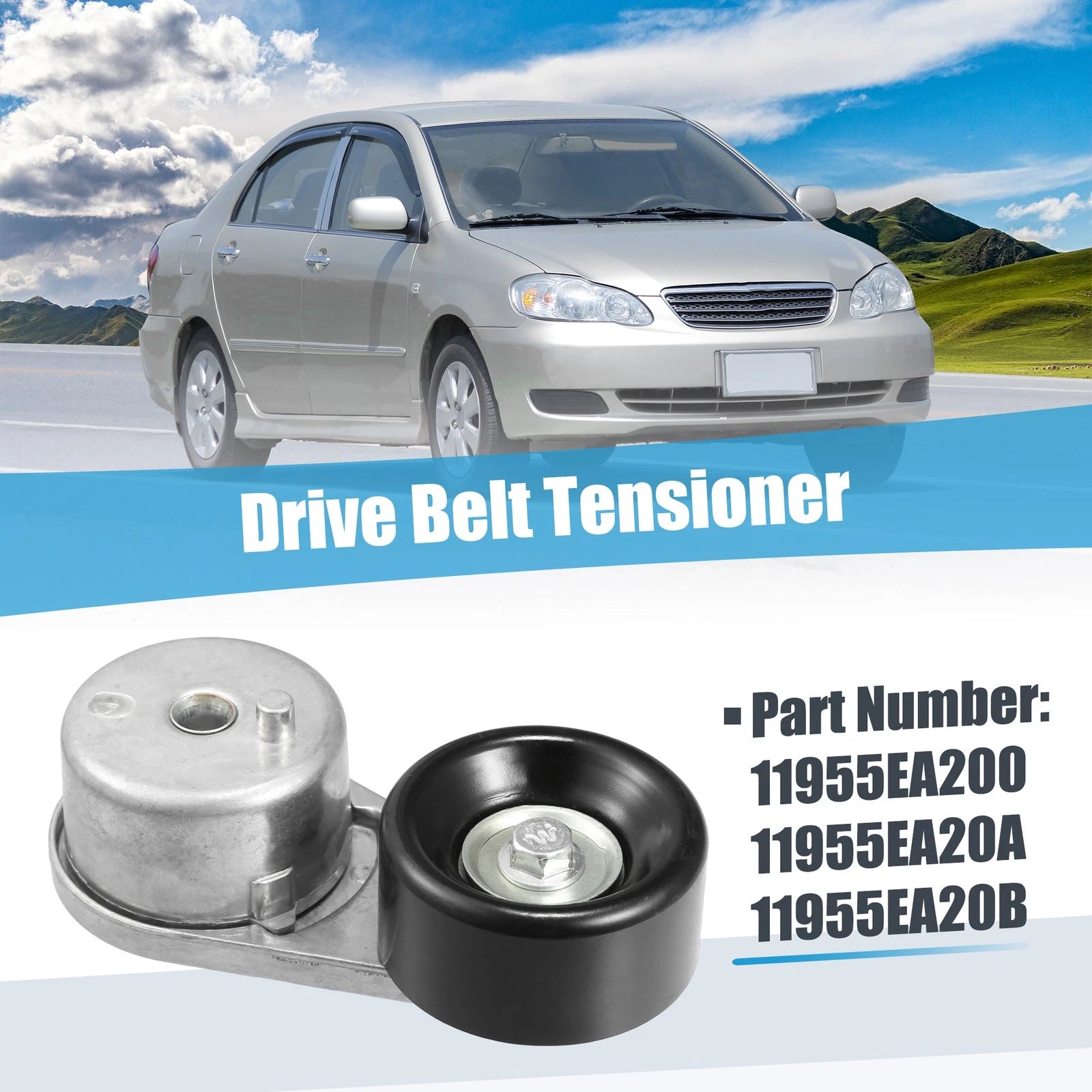 Belt Tensioner Pulley Assembly for Nissan Frontier (2005–2023) 11955EA200/11955EA20A