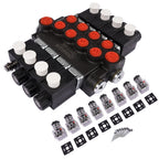 Hydraulic Control Valve 4 Spool Solenoid 12V DC 3600 PSI for