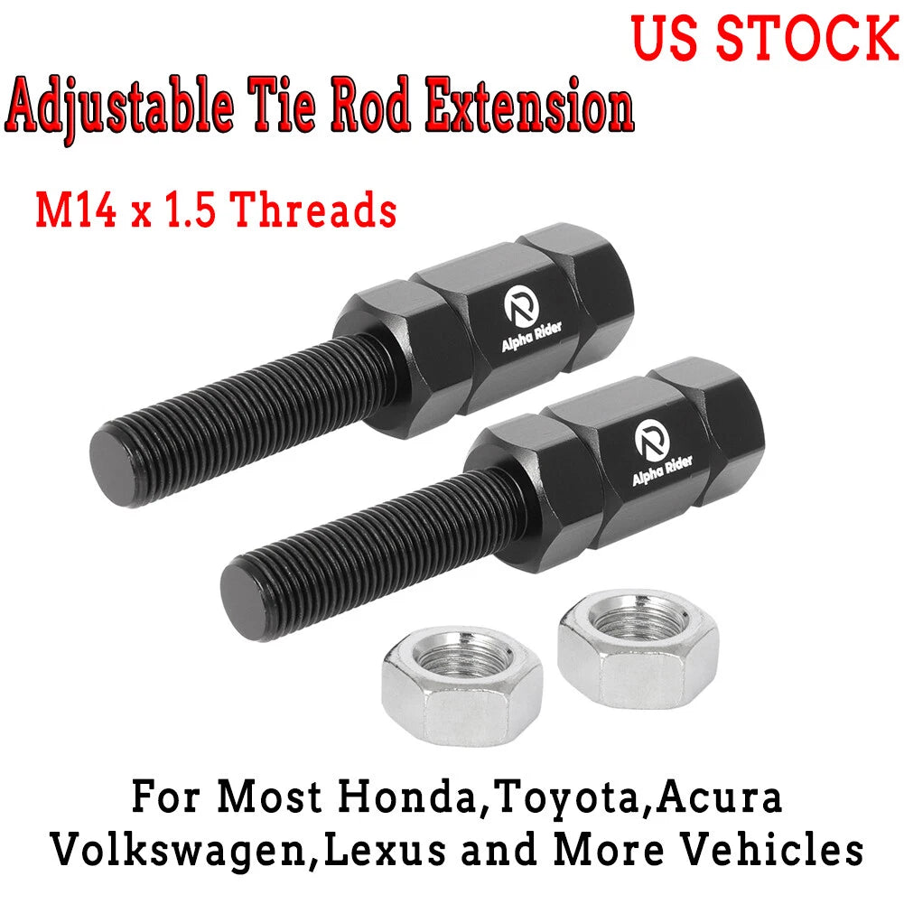 Adjustable Tie Rod Extension Kit M14 x 1.5 for Honda Acura Toyota