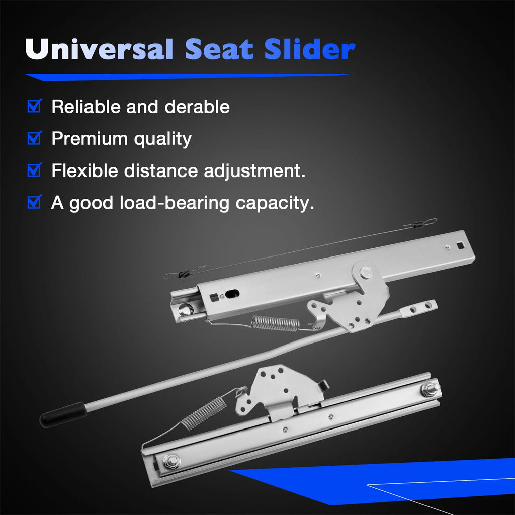 Universal Adjustable Seat Slider Dual Locking Rails Brackets Kit