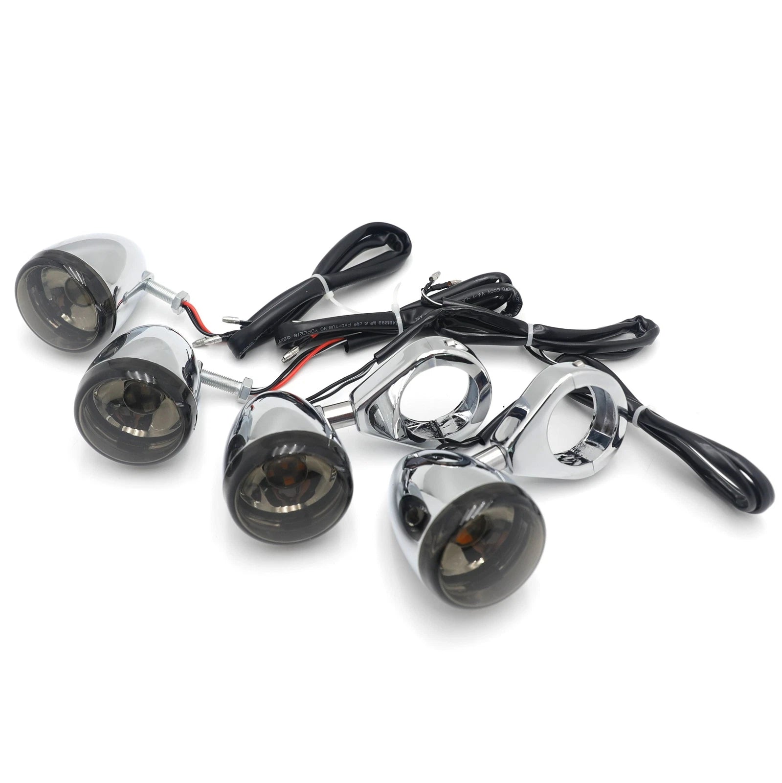 Chrome Turn Signals Kit for Harley Davidson Bullet (41mm)