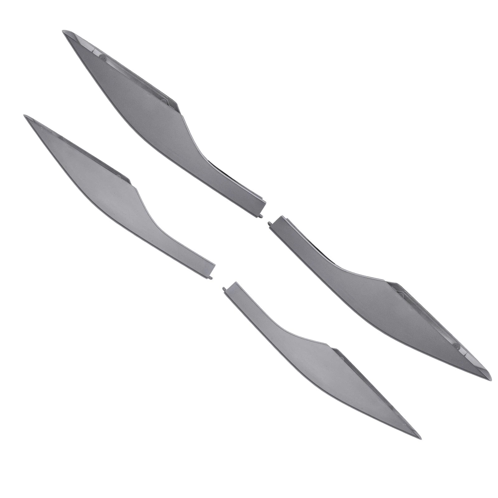 Set of 4 Roof Rack Rail End Covers for Lexus RX RX350 (2010–2015) Silver ABS