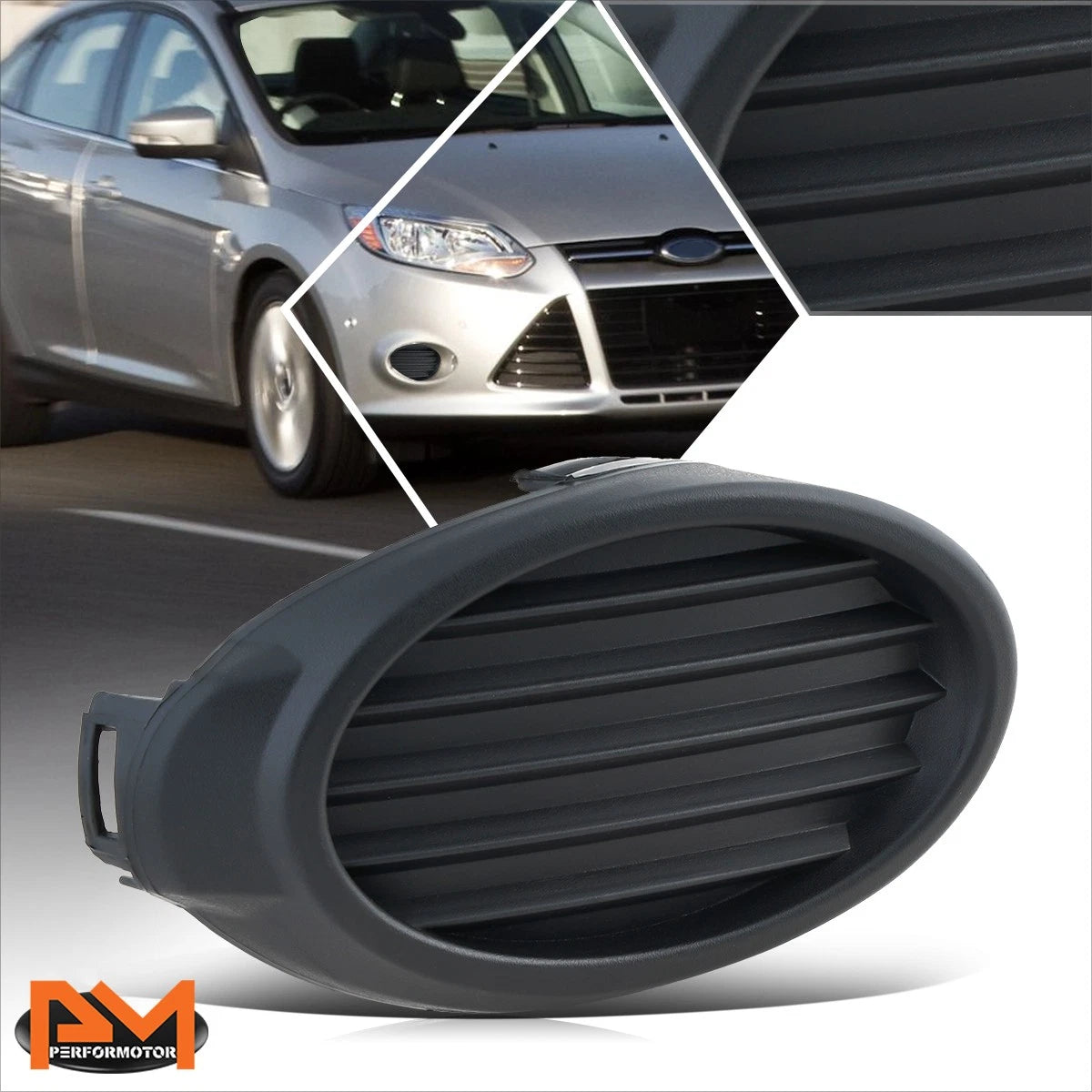 Fog Light Cover for Ford Focus (2012–2014) - Left Side, Black