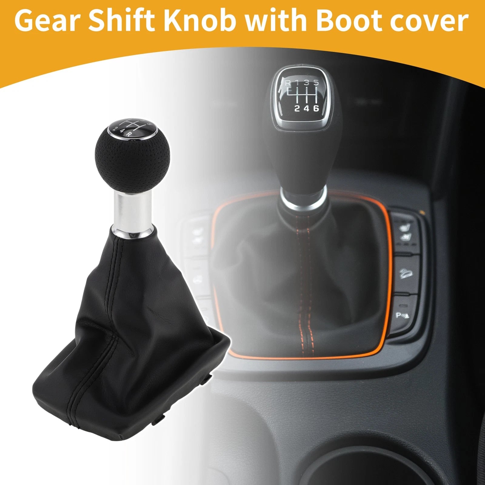5 Speed Gear Shifter Knob with Cover for Audi A4 (2000–2008)