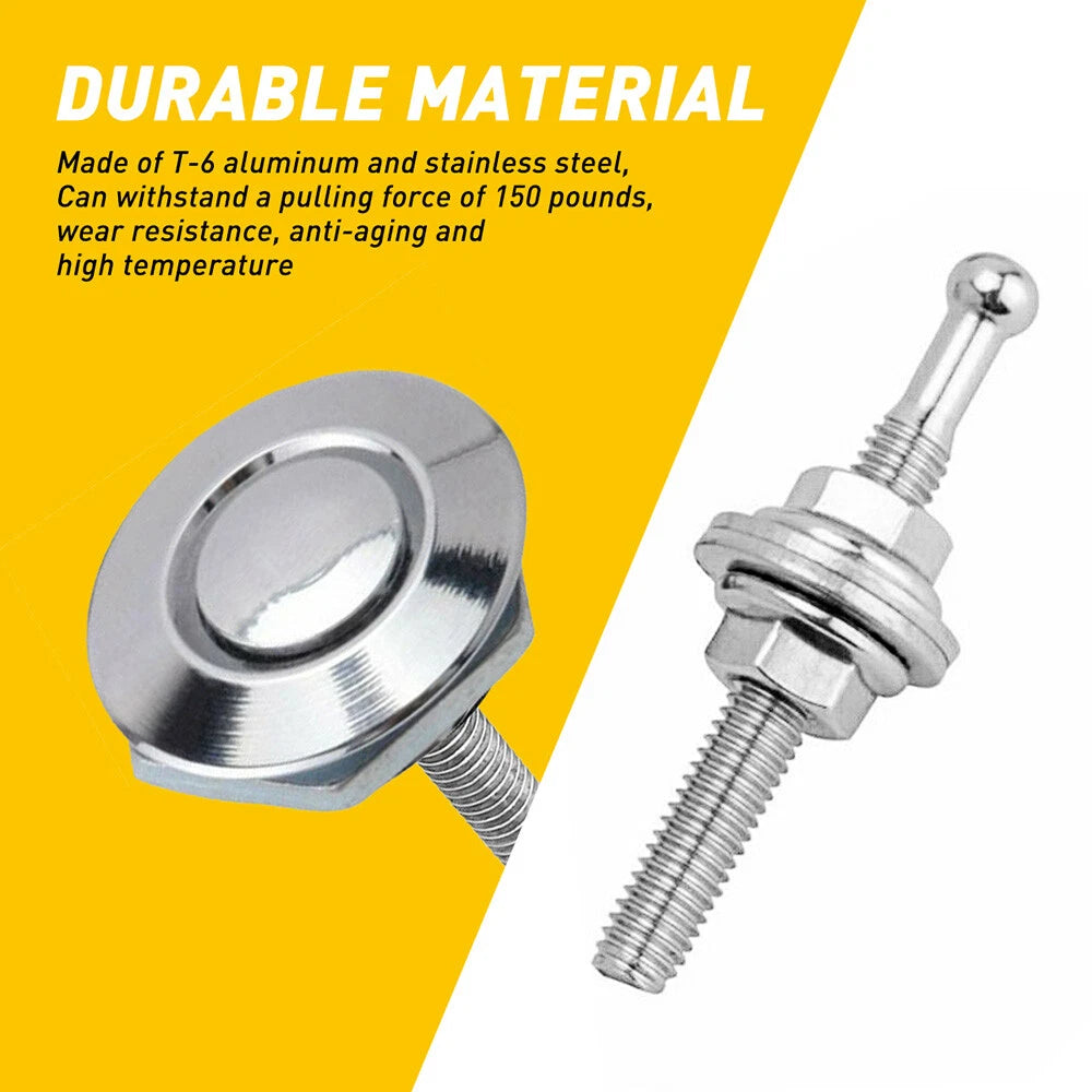 2X Bumper Release Quick Latch Hood Pin Lock Clip