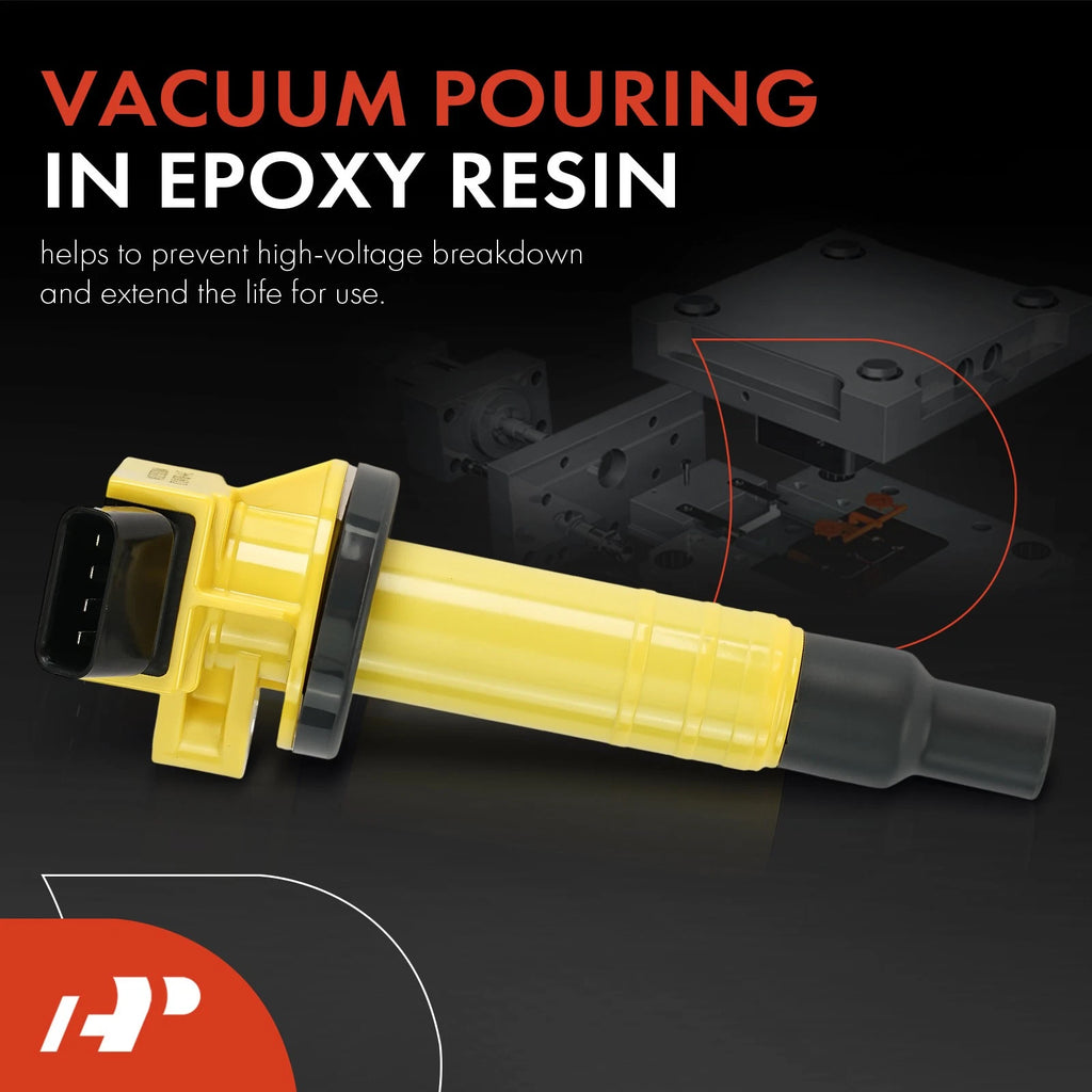 4x Yellow Ignition Coil for Toyota Corolla Matrix Pontiac (2010–2012)