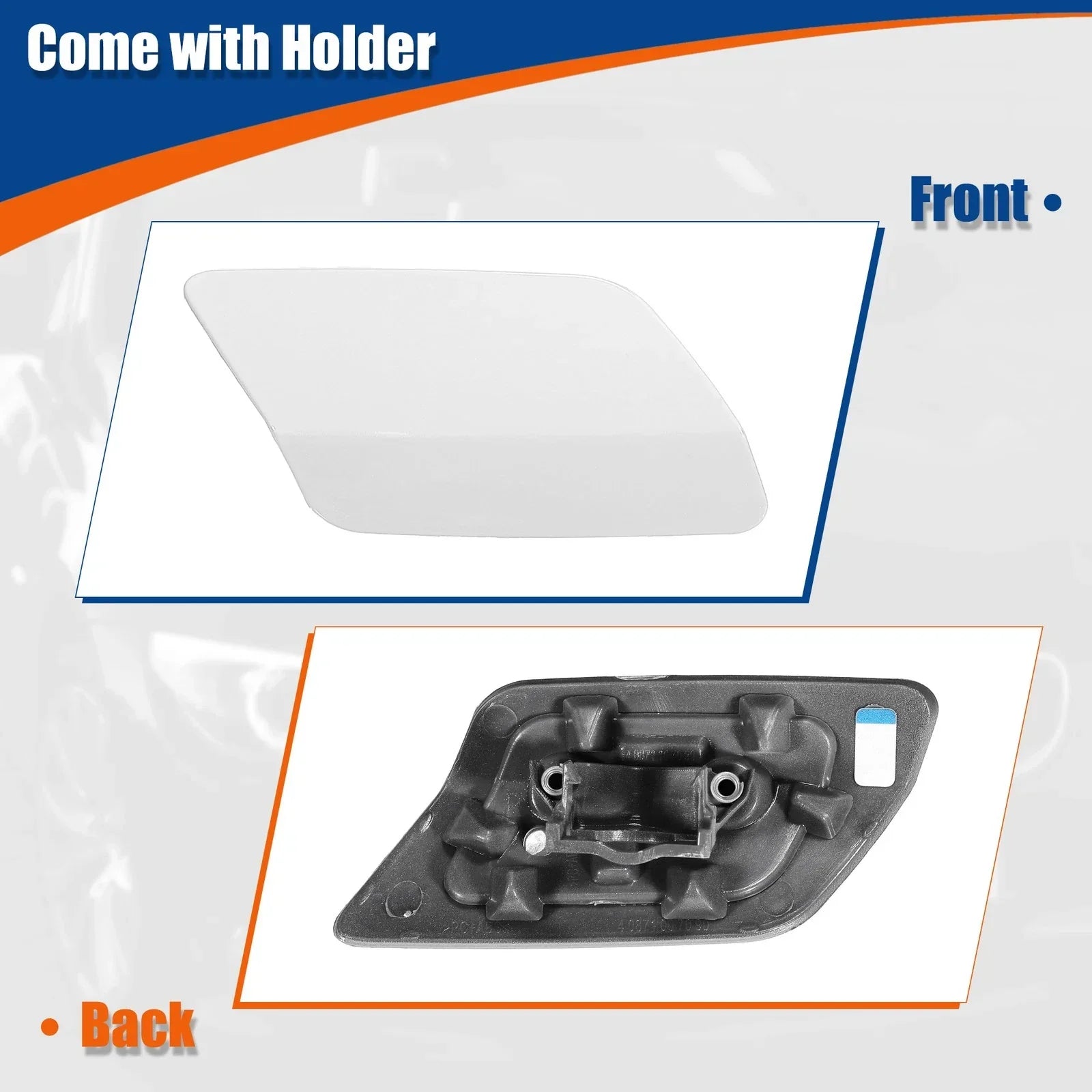 Right Side Front Bumper Washer Nozzle Cover for BMW E92 E93 (2011-2013) White