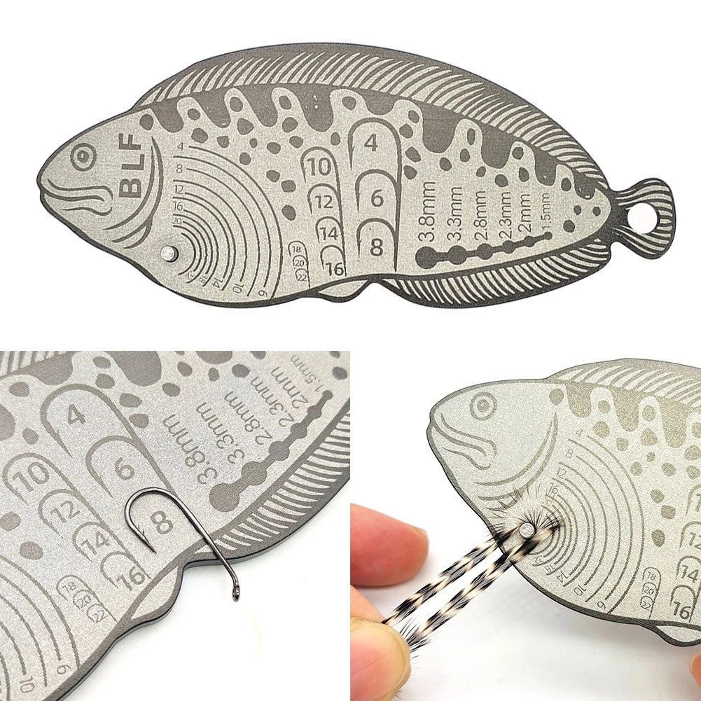Feather Measurer Gauge for Universal Use (105mm x 42mm x 2.8mm)