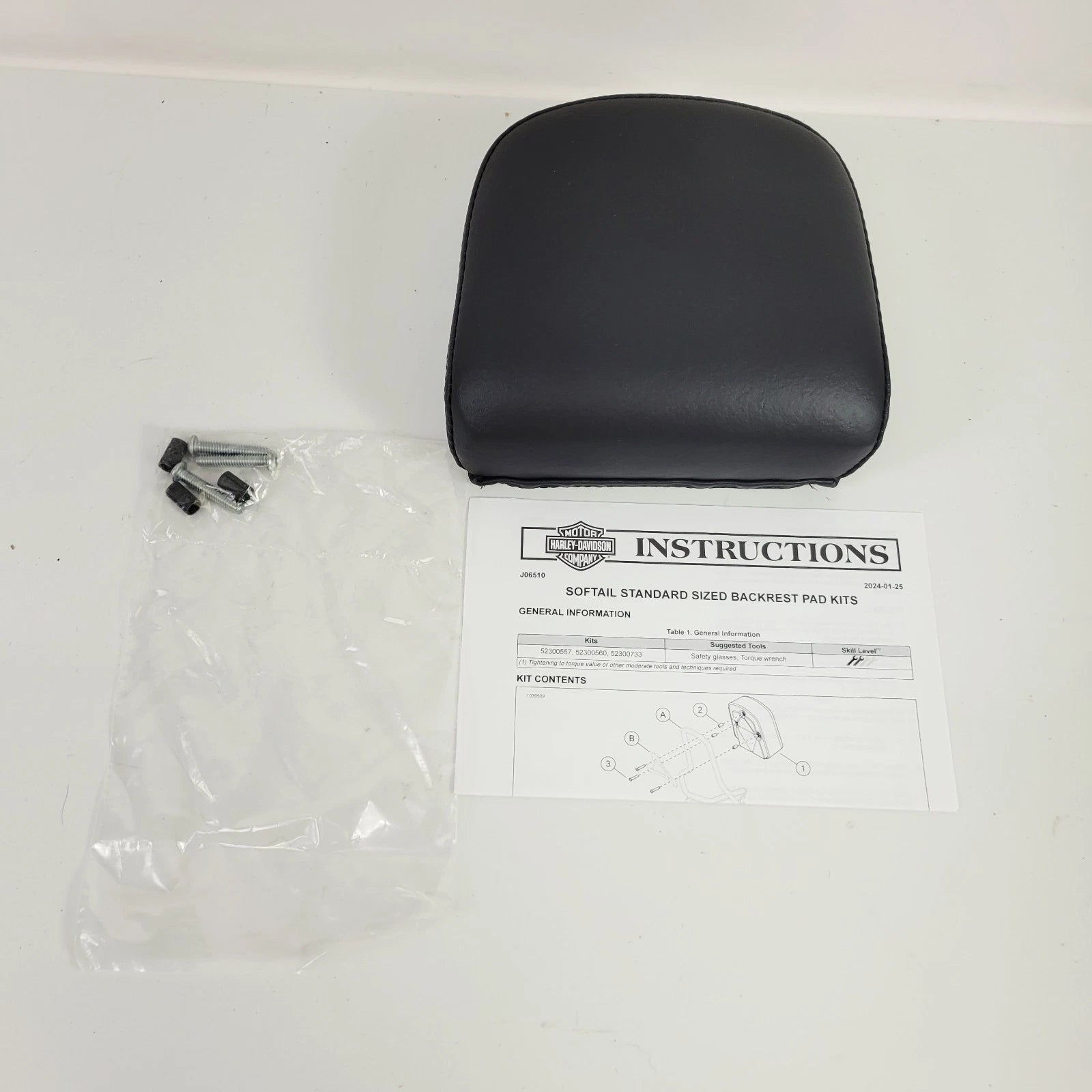 Passenger Backrest Pad for Harley-Davidson Softail (2018–2023) 52300733