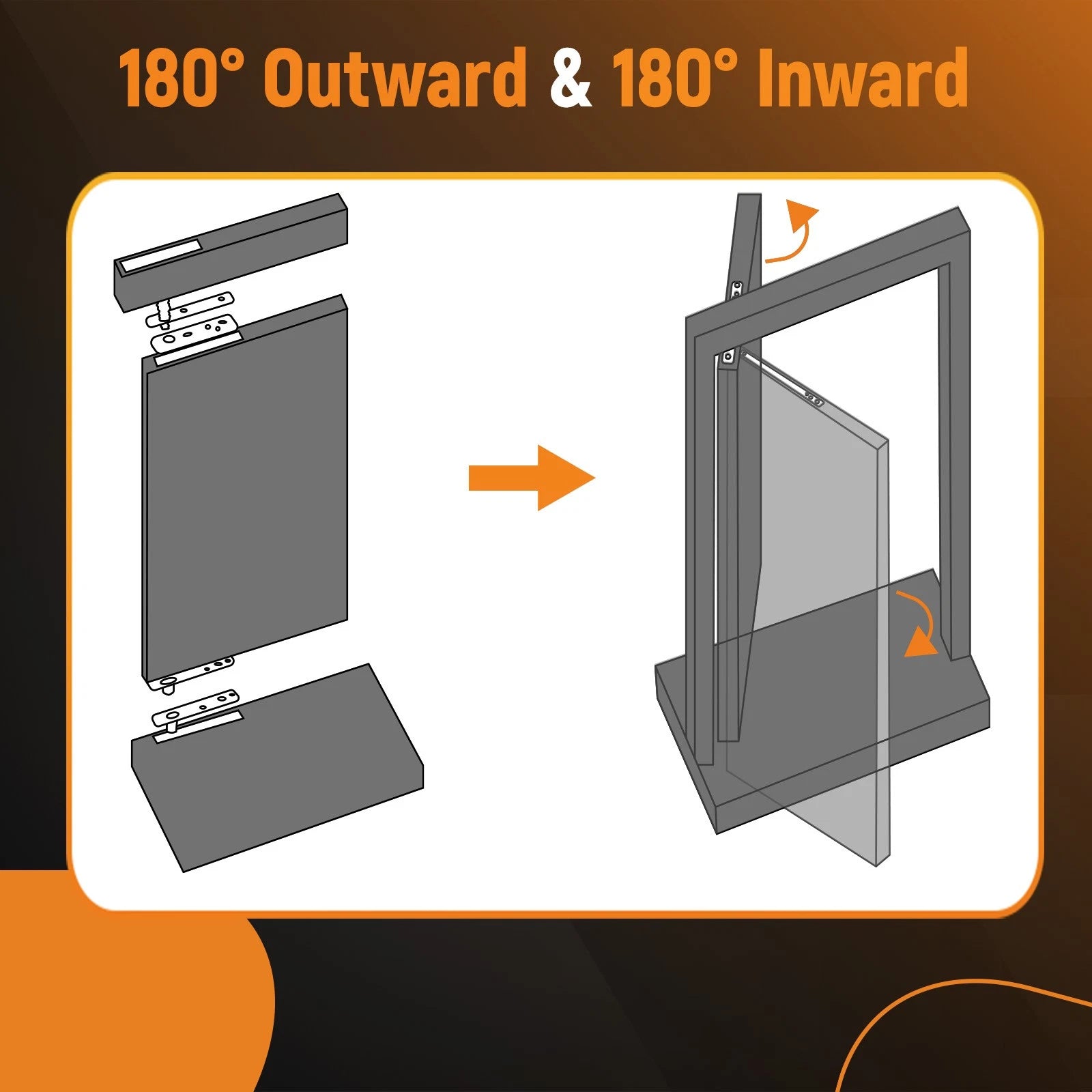 Hidden Bookcase Door Pivot Hinge Kit for Home Use (500 lbs Capacity)
