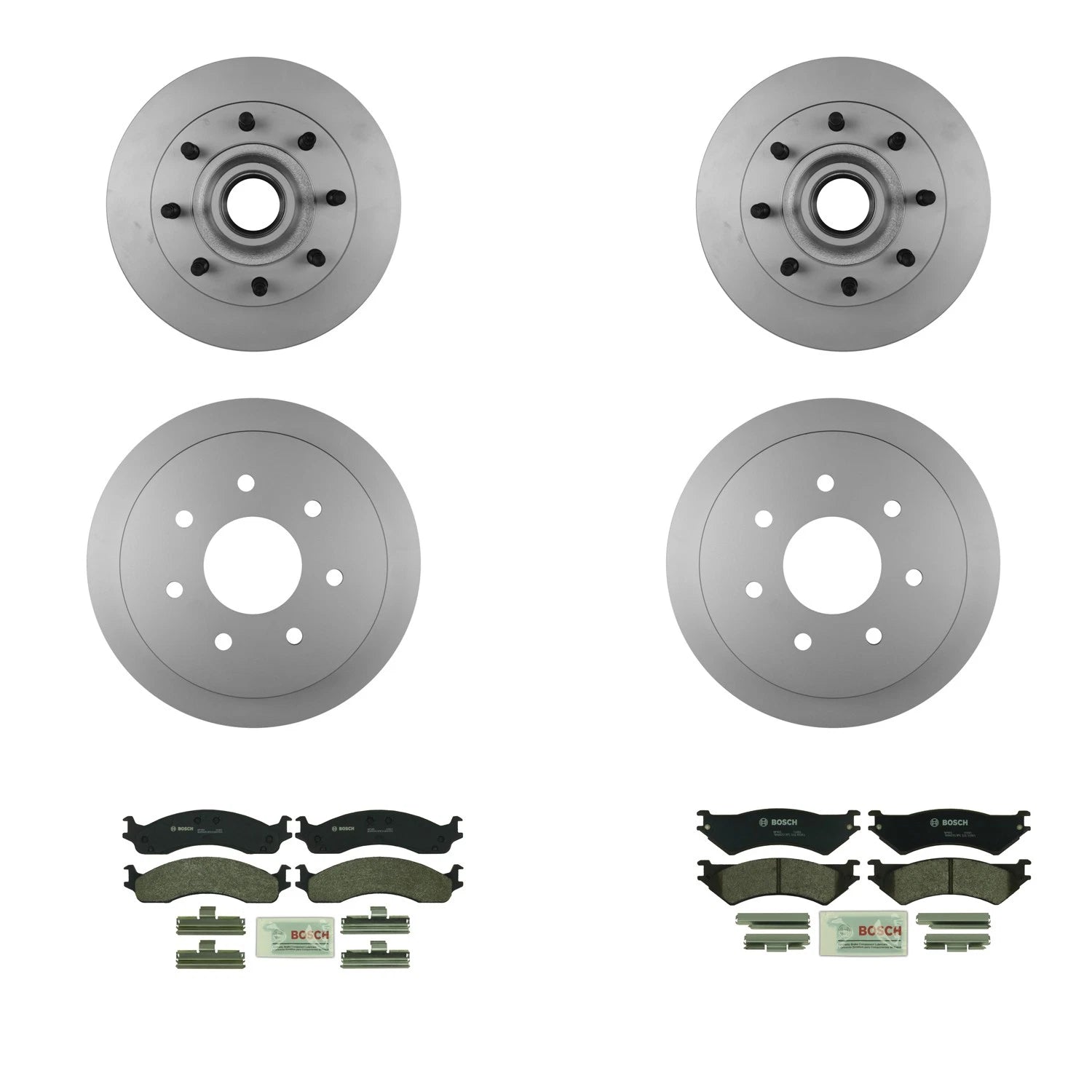 Bosch QuietCast Brake Rotor & Semi-Met Pad Kit for F-250