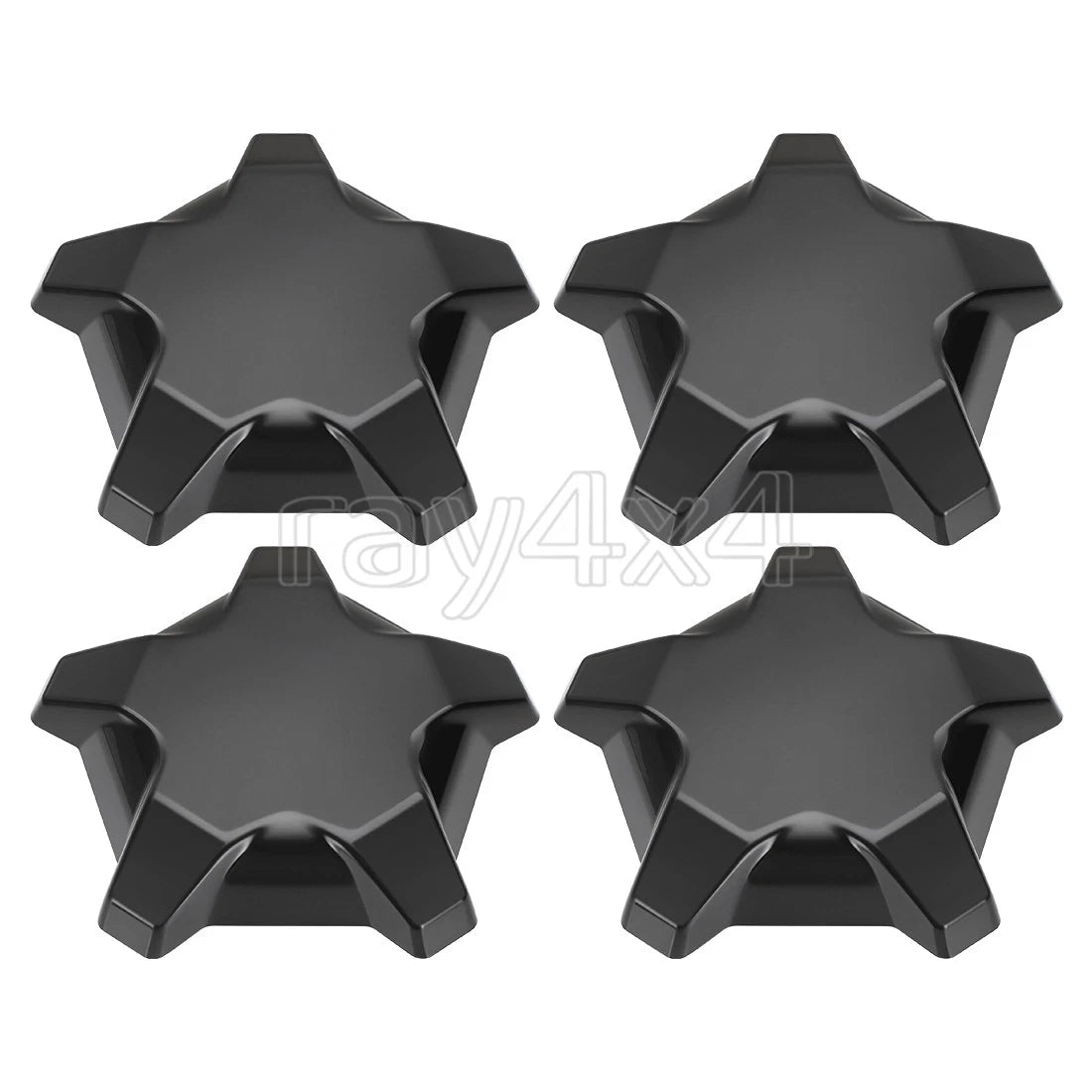 Set of 4 Black 5 Lug Rim Wheel Caps 1523842-744 for Polaris RZR Pro R 2022–2024