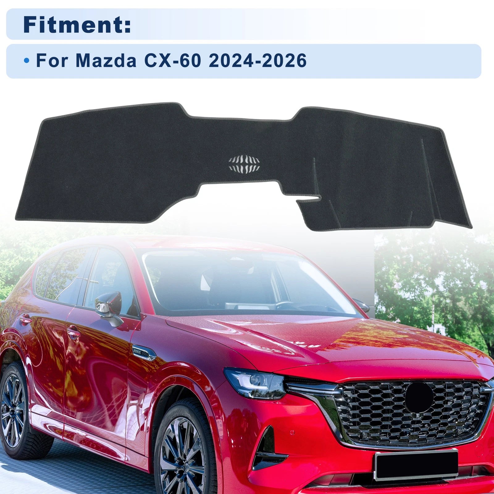 Dash Cover for Mazda CX-60 (2024–2026) Polyester Gray