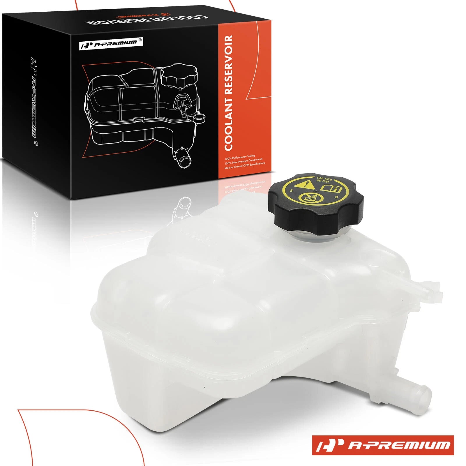 Engine Coolant Reservoir Expansion Tank with Cap for Chevy Cruze (2011–2016)