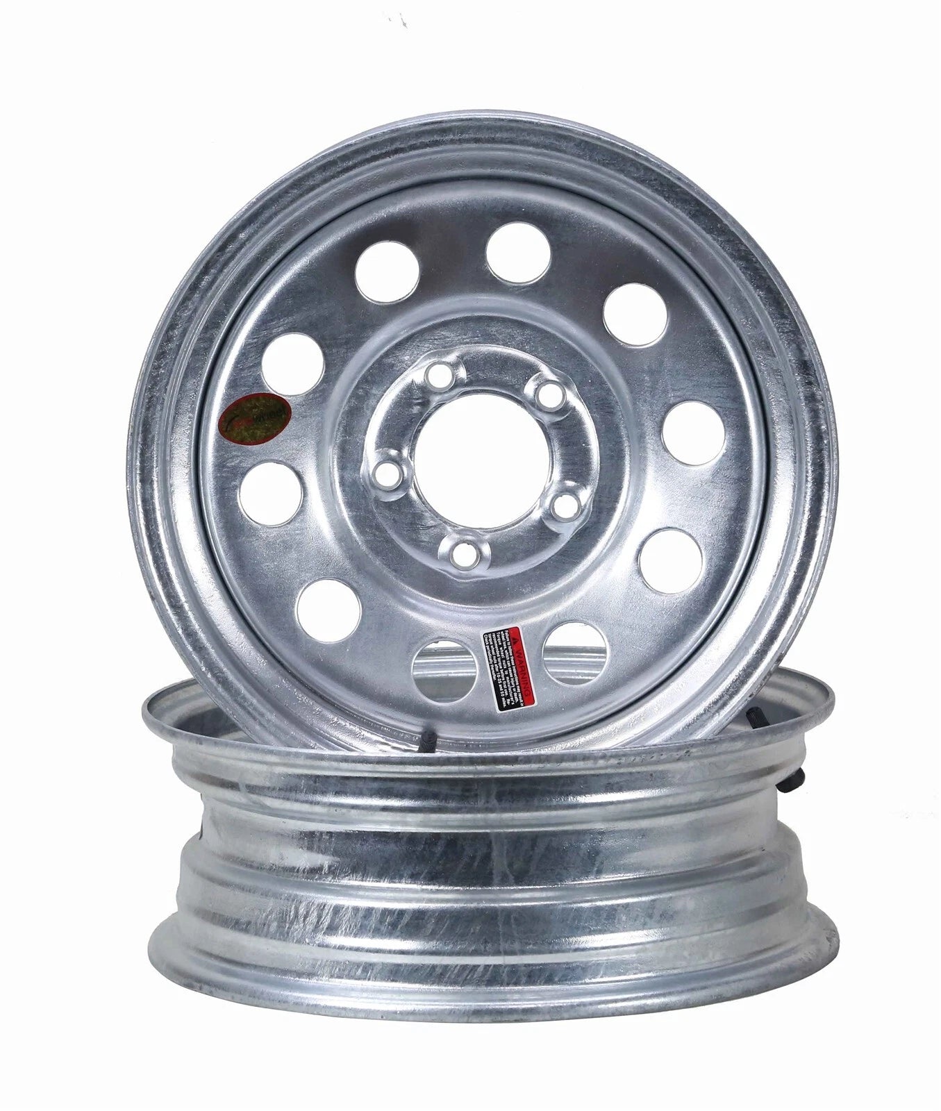 Set of 2 Libra 15 x 5 Trailer Wheels 5 Lug 4.5" Bolt Pattern Galvanized