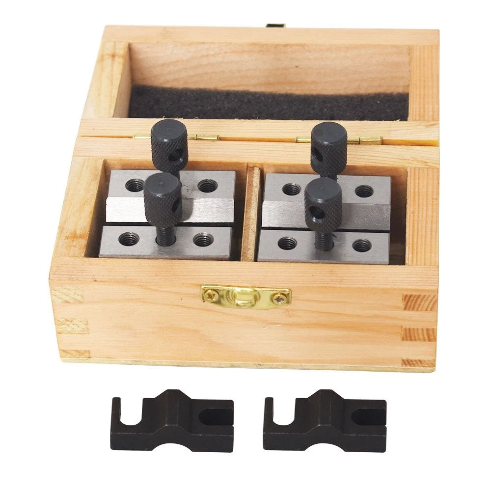 Set of 2 V-Block Clamps for Precision Machining