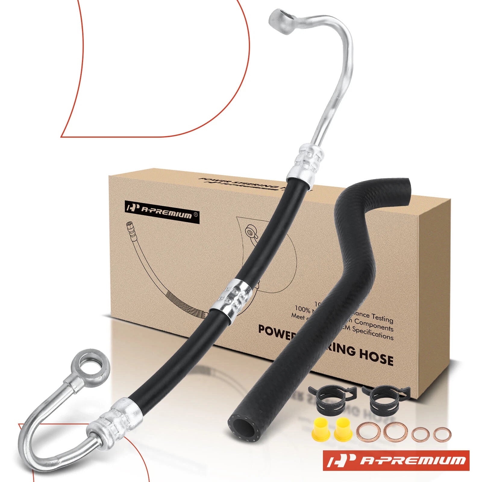 2X Power Steering Pressure & Reservoir Line Hose for BMW 323i (1998–2000)