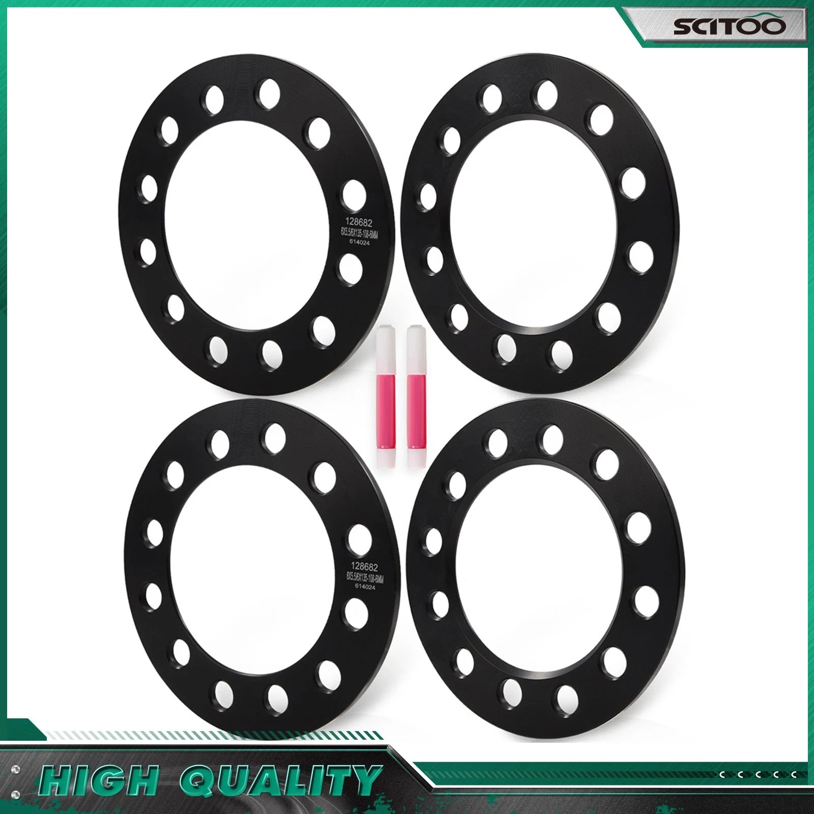 Set of 4 Wheel Spacers 6x5.5 (6x139.7mm) 6mm for Chevrolet Suburban (2015–2021)