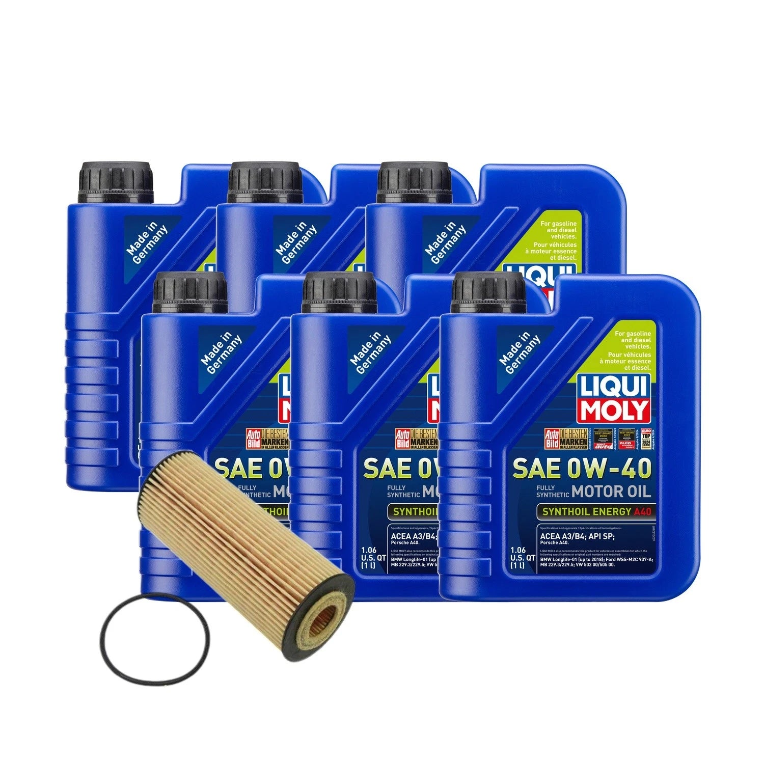 6L Liqui Moly Synthoil Energy A40 0W-40 Oil Change Kit for Mercedes M133 (2013–2020)