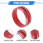 3pcs AC Switch Knob Cover Ring for Jeep Wrangler JK JKU (2011–2018) Red