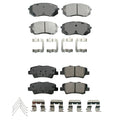 Set of 4 Akebono ProACT Ceramic Disc Brake Pads for Sonata Soul EV (2015–2020)