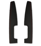 Door Panel Armrest Cover for BMW E65 E66 (2001–2008) Carbon Fiber Red Stitch