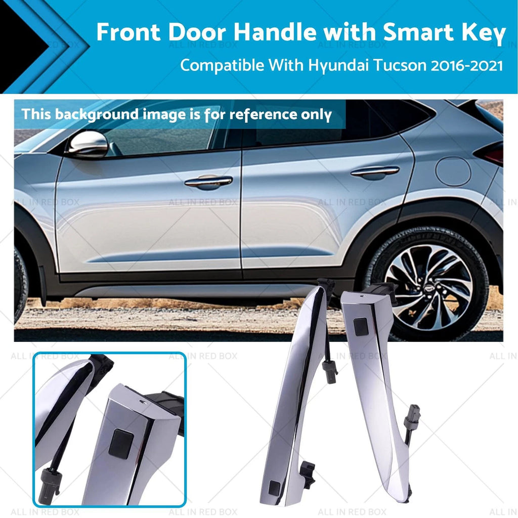 Pair Front Door Handles Chrome for Hyundai Tucson (2016–2021)