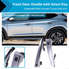 Pair Front Door Handles Chrome for Hyundai Tucson (2016–2021)