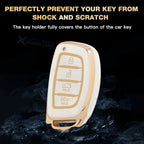 Full Cover Key Fob Case with Keychain for Hyundai (2011-2023)