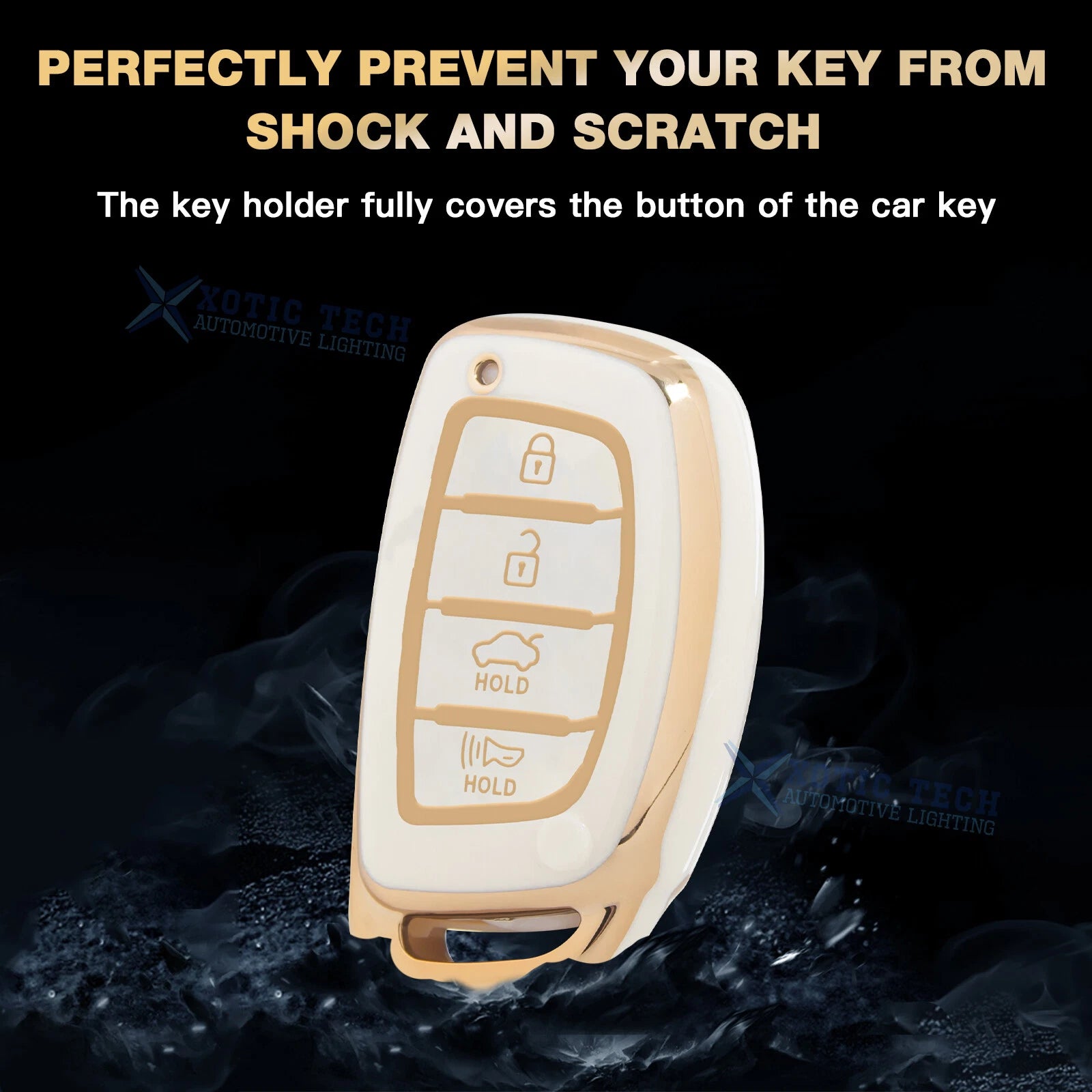 Full Cover Key Fob Case with Keychain for Hyundai (2011-2023)