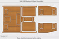 EVA Foam Teak Deck Flooring Mat for Bertram 26 SPROT (1982)