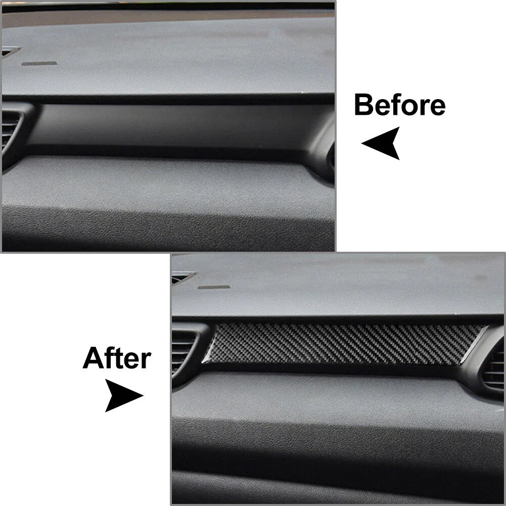 Carbon Fiber Co-pilot Dashboard Cover Trim for Hyundai Veloster (2019-2023)