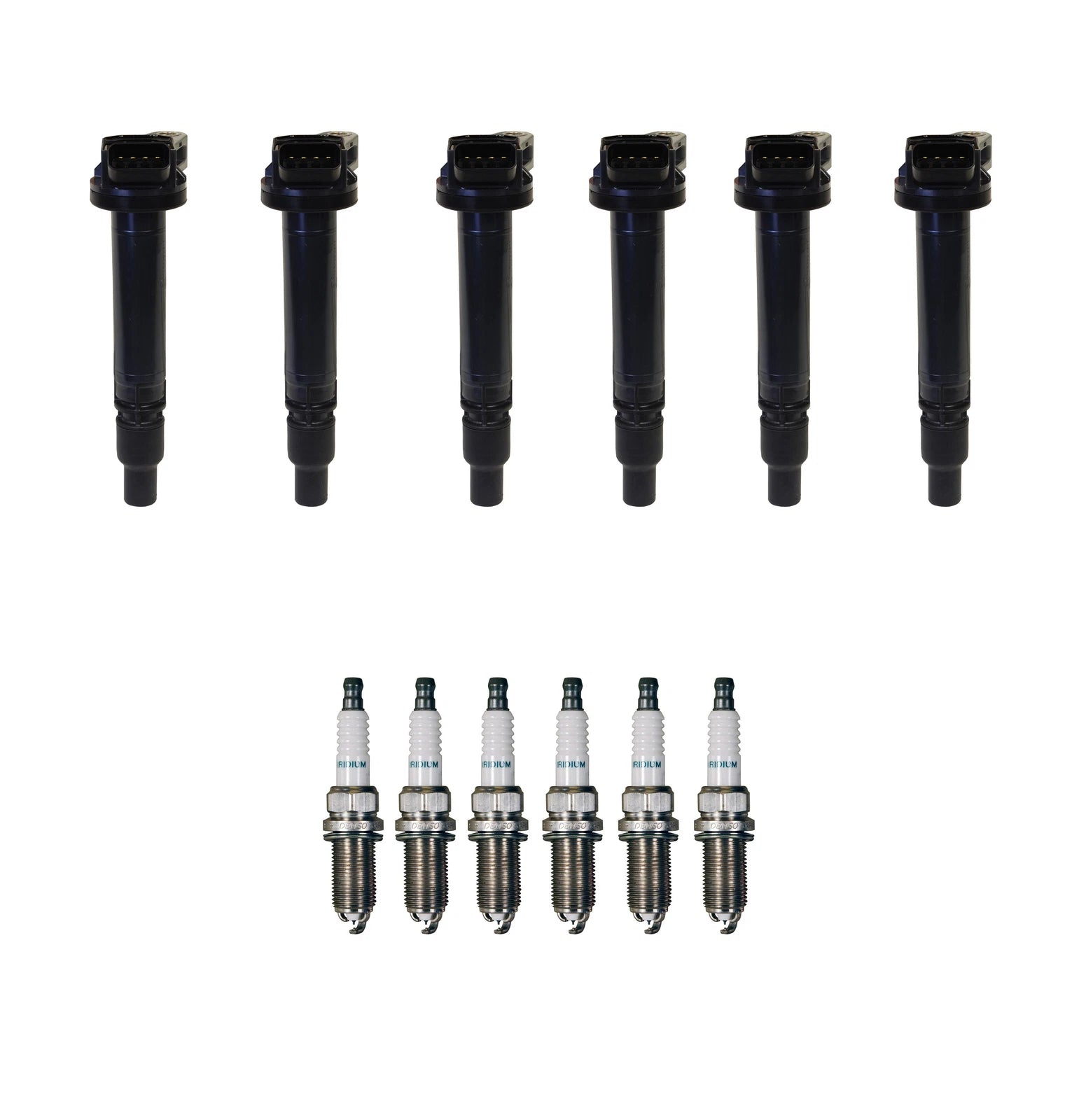 Set of 6 Denso Ignition Coils & Iridium Spark Plugs for 2.5 3.5 V6