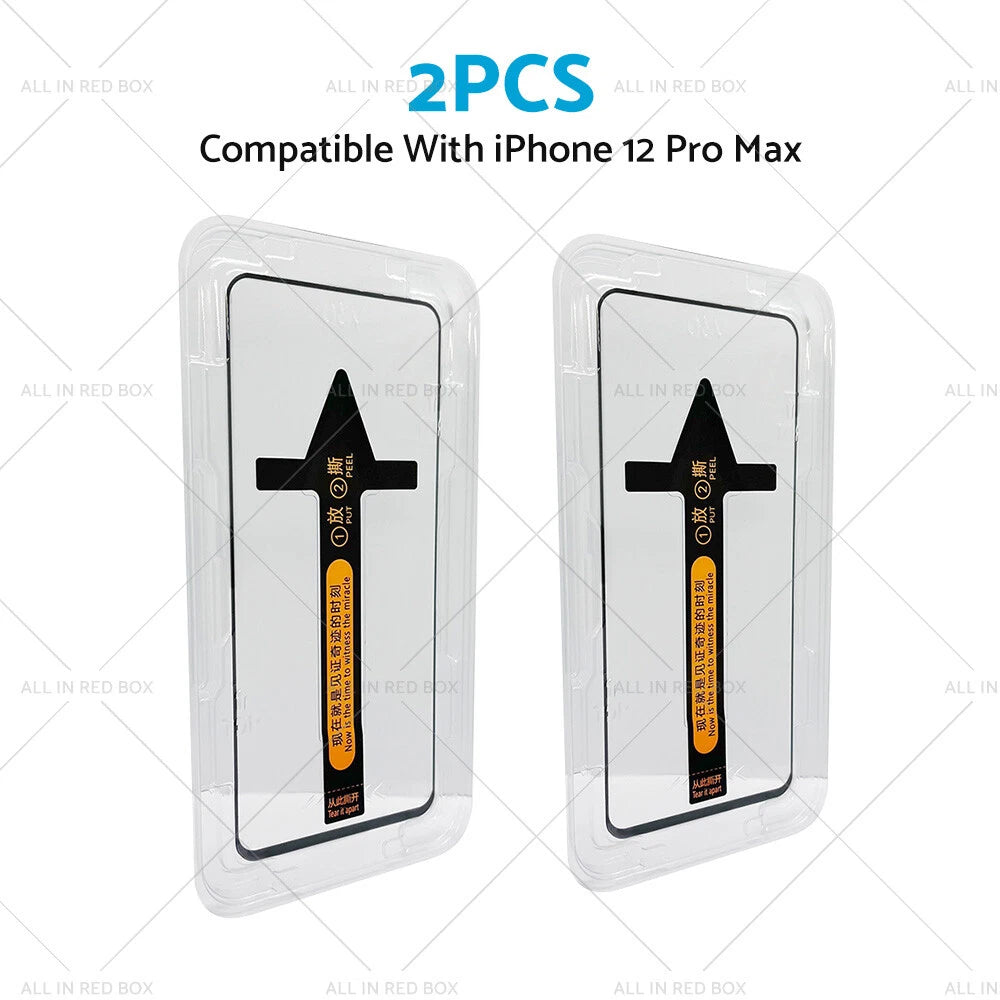 2PC Tempered Glass Screen Protector for iPhone 12 Pro Max, 13 Pro Max