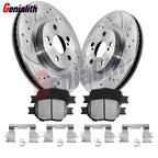 Front Disc Rotors & Ceramic Brake Pads Kit for Toyota Celica (2000–2005)